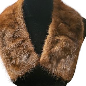 Vintage 50s Fur Collar Removable